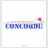 Concorde Jet with Bold Blue Text シール (シート)