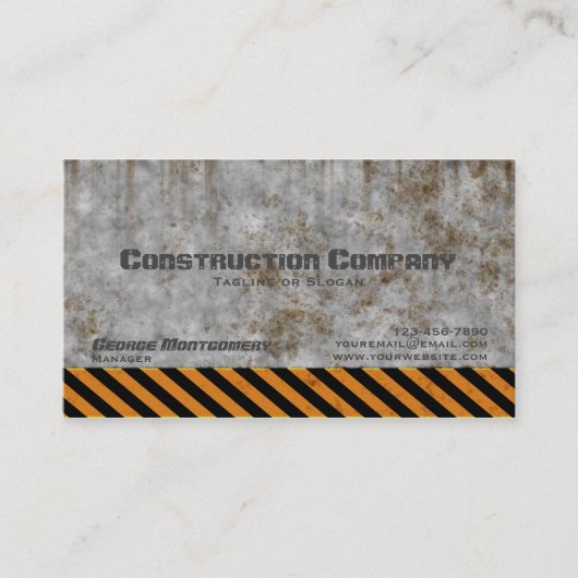 concrete Caution Construction Company 名刺 (正面)