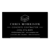 Concrete Cement Construction Services マグネット名刺 (正面)