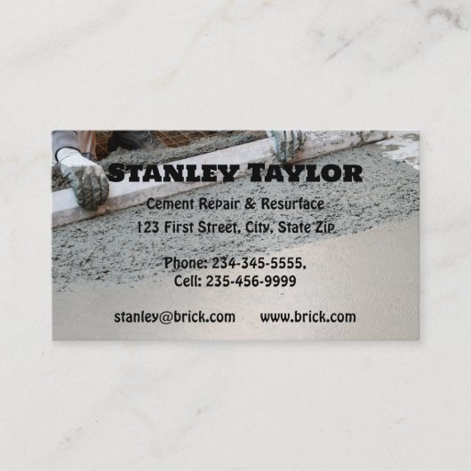 Concrete & Cement Solutions Custom QR Code 名刺