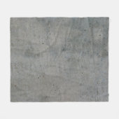 Concrete cement wall gray texture フリースブランケット (正面(横))