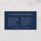 Concrete Construction Services 名刺 (裏面)