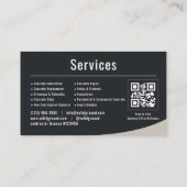 Concrete Contractor QR Code Professional 名刺 (裏面)
