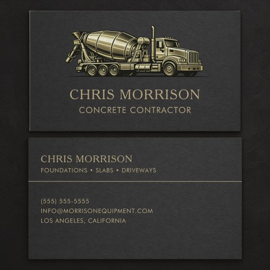 Concrete Contractor Services Professional  名刺
