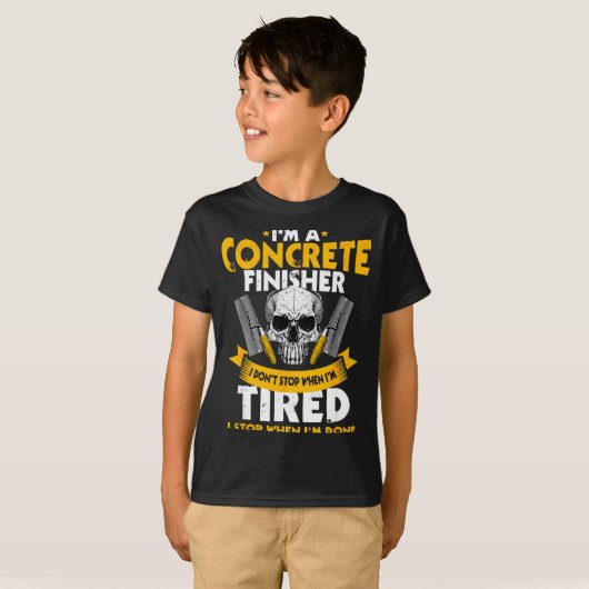 Concrete Finisher I Don't Stop When I'm Tired Ceme Tシャツ (正面フル)