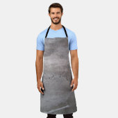 Concrete grey gray wall plaster エプロン (着用した状態)