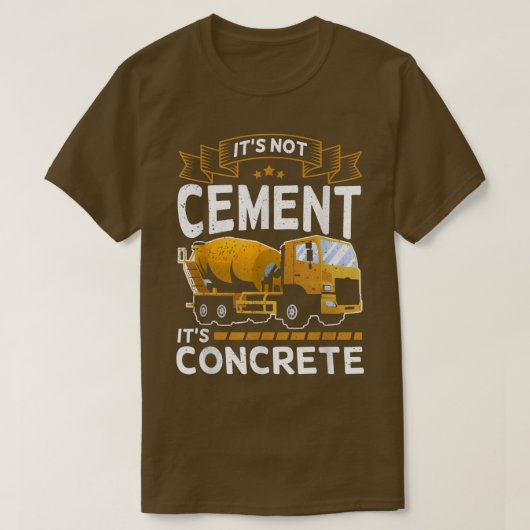 concrete mixer for truck driver - wet  tシャツ (デザイン正面)