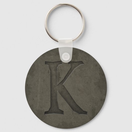 Concrete Monogram Letter K キーホルダー (正面)