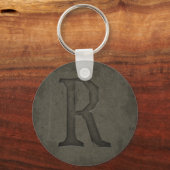 Concrete Monogram Letter R キーホルダー (正面)