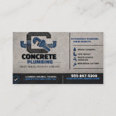 Concrete Plumbing Contractor Business Card | Moder 名刺 (正面)