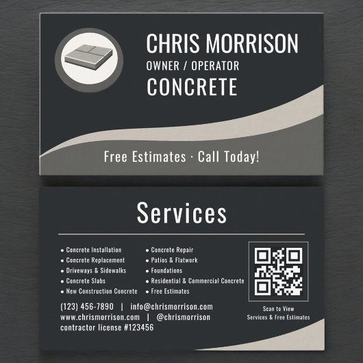 Concrete Professional QR Code 名刺