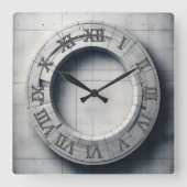 concrete ring  スクエア壁時計 (正面)