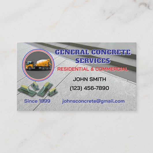 Concrete Service Business Card 名刺 (正面)