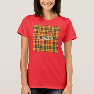 Condieの一族の格子縞のスコットランドのキルトのタータンチェック Tシャツ