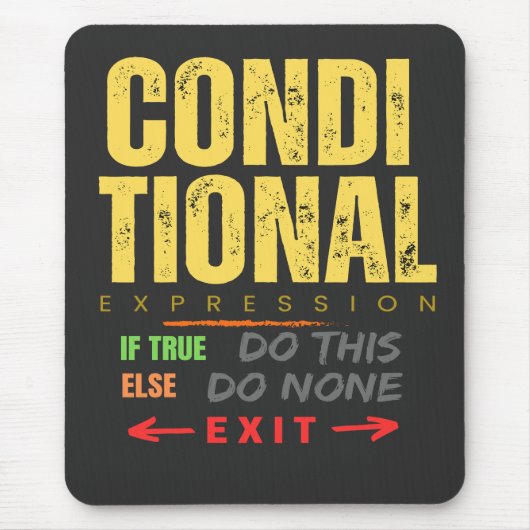 Conditional Expression in Cobol Programming マウスパッド (正面)