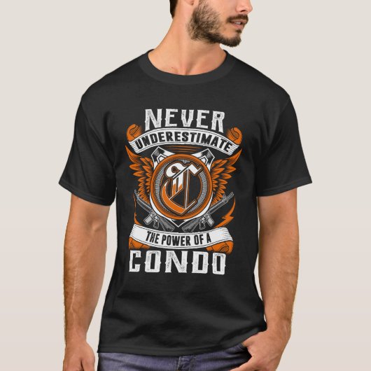 CONDO – 決して過小評価しないパーソナライズされた Tシャツ (正面)