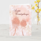 Condoglianze Floreali Pesca Condoglianza Italiano カード (黄色い花)