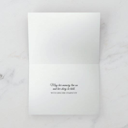 Condolence Monarch Butterfly On a Pencil カード (内部)