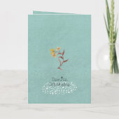 Condolences Aqua Soft Pastel Floral Banner Card カード (裏面)