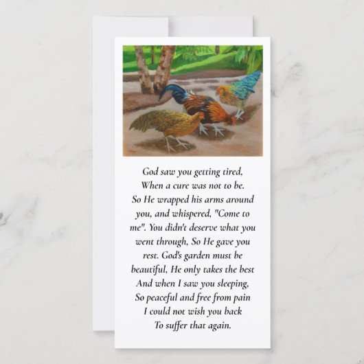 Condolences Blessing Purple, Blue, Orange Prayer (正面)