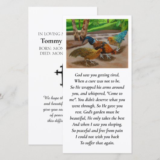 Condolences Blessing Purple, Blue, Orange Prayer (正面/裏面)