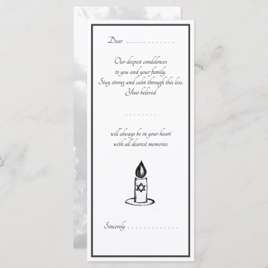 Condolences card (正面/裏面)