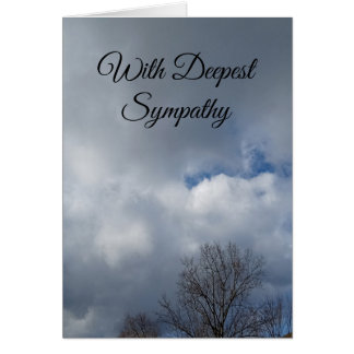 Condolences w/ cloudy storm-looking sky.