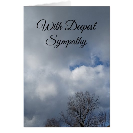 Condolences w/ cloudy storm-looking sky. (正面)