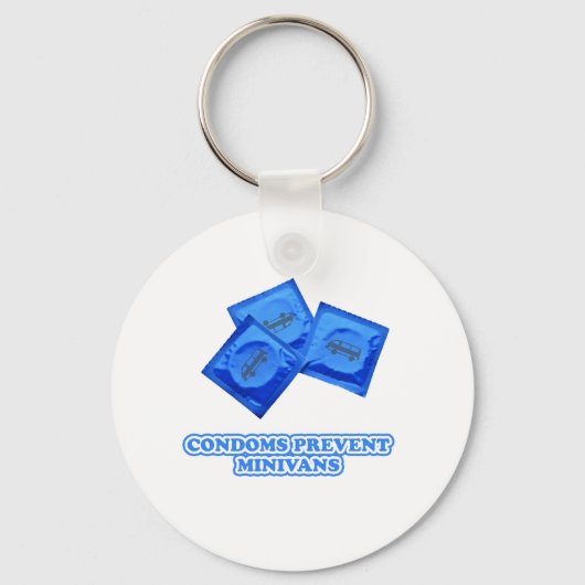 Condoms Prevent Minivans キーホルダー (正面)