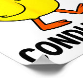 Conducktor Funny Duck Music Pun Orchestra Design ポスター (角)