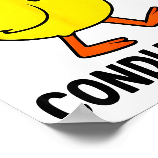 Conducktor Funny Duck Music Pun Orchestra Design  ポスター (角)