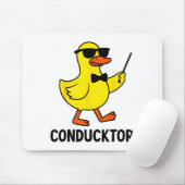 Conducktor Funny Duck Music Pun Orchestra Design マウスパッド (マウス)