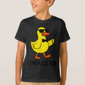 Conducktor Funny Duck Music Pun Orchestra Design  Tシャツ (正面)