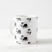 Conductor Cats Unite! Oshiya Cat | Feline Fun  コーヒーマグカップ (正面左)