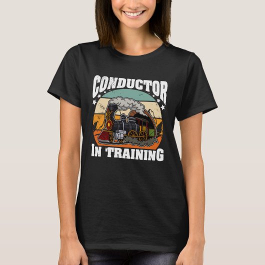 Conductor railroad Model station Railway worker  1 Tシャツ (正面)