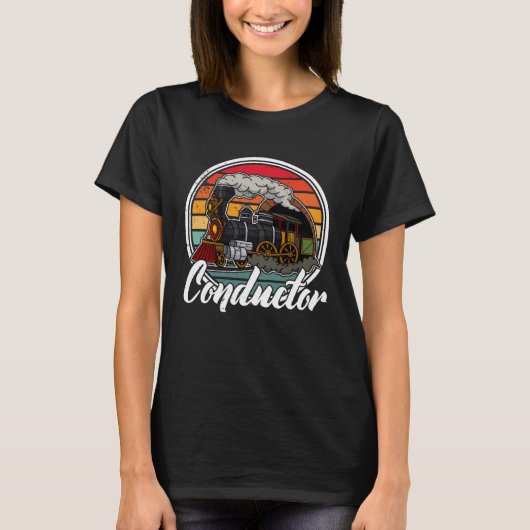 Conductor railroad Model station Railway worker  2 Tシャツ (正面)