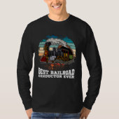 Conductor railroad Model station Railway worker 2 Tシャツ (正面)