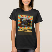 Conductor railroad Model station Railway worker Tシャツ (正面)