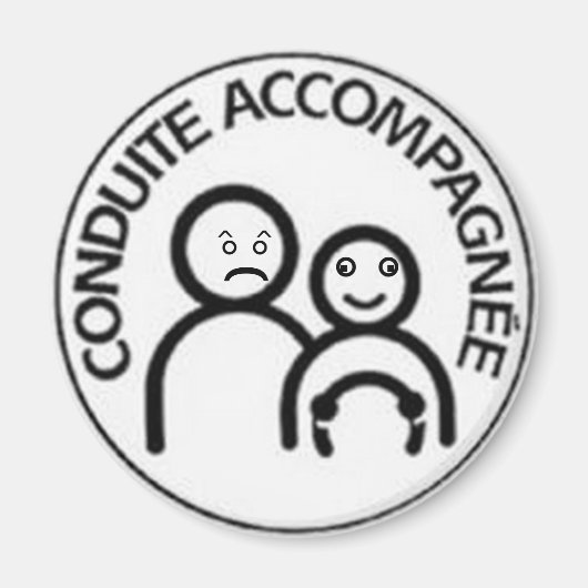 conduite accompagnée マグネット (正面)