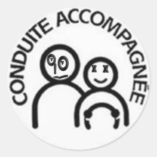 conduite accompagnée heureuse ラウンドシール