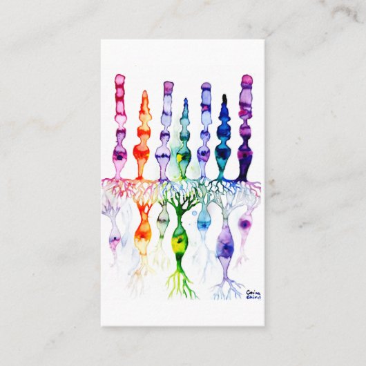 Cone cells rod cells and bipolar neurons of retina 名刺 (正面)