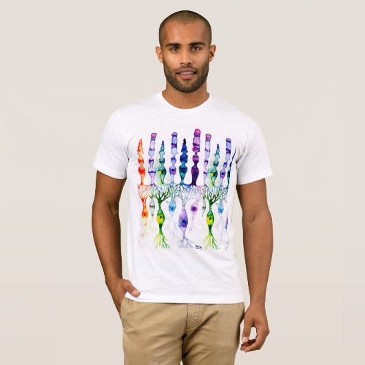 Cone cells rod cells and bipolar neurons of retina tシャツ (正面フル)
