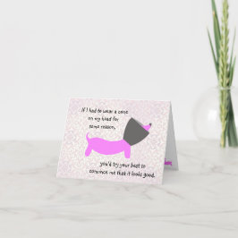 Cone of Shame Doxieスタイルノートカード カード