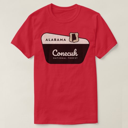 Conecuh National Forest Alabamaウェルカムサイン Tシャツ (デザイン正面)