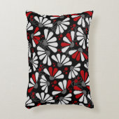 Coneflower紙吹雪オンブラック アクセントクッション (正面(垂直))