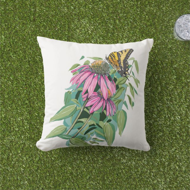 Coneflower Outdoor pillow アウトドアクッション (芝生)
