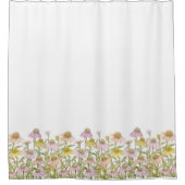 Coneflowers水彩植物芸術シャワーカータイ シャワーカーテン (正面)