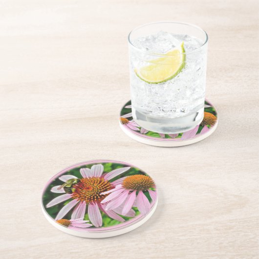 Coneflowers & Bee Coordinating Items コースター (側面)