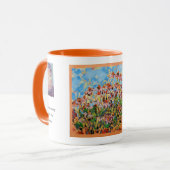 Coneflowers Painting / Artist Larry Lerew マグカップ (正面左)