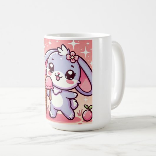 conejito con helado コーヒーマグカップ (正面右)